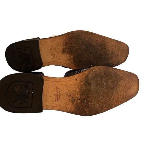 Stacy Adams Spectator Rockabilly Men's 10M Alligator Leather Lace-Up Dress Shoe - Picture 10 of 10